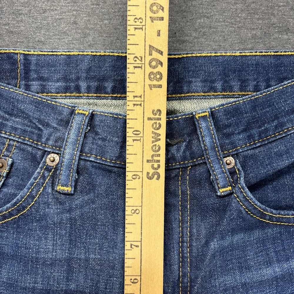 Levis 514 Jeans Mens 31x32 Blue Denim Straight Fit Whiskered Fade Streetwear
